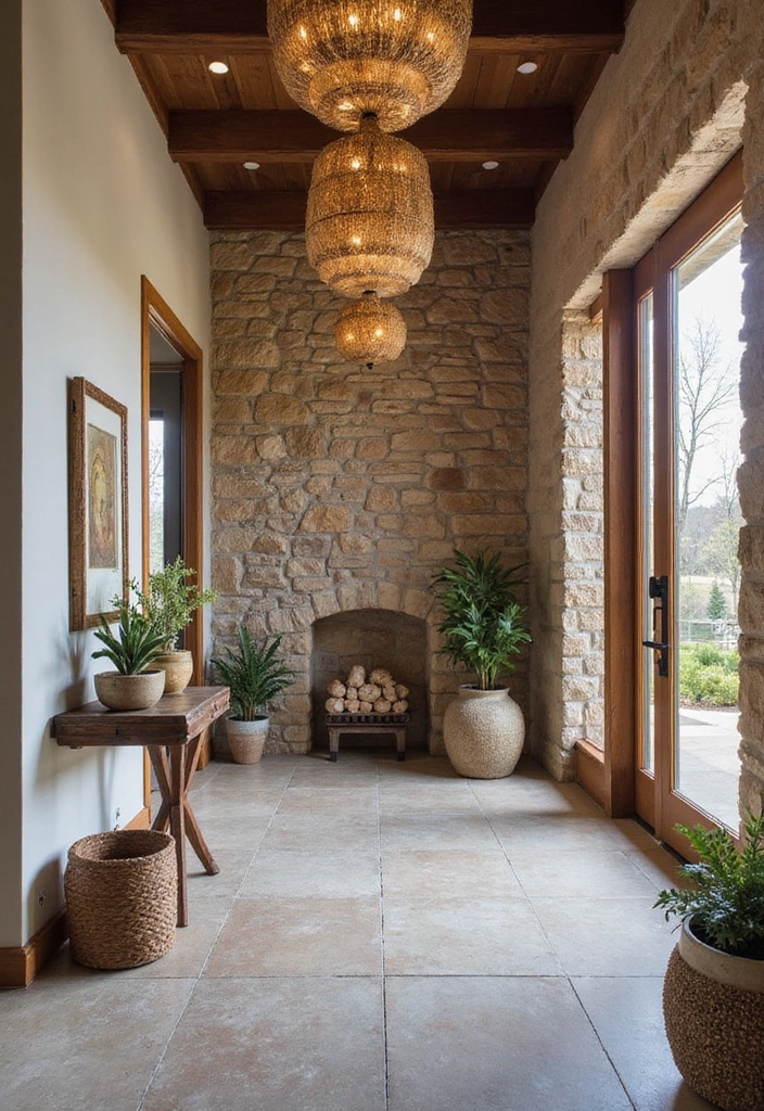 14 Entryway Stone Wall Ideas That Will Wow Your Guests from the Moment They Step In! - 14. Outdoor Stone Wall Influence