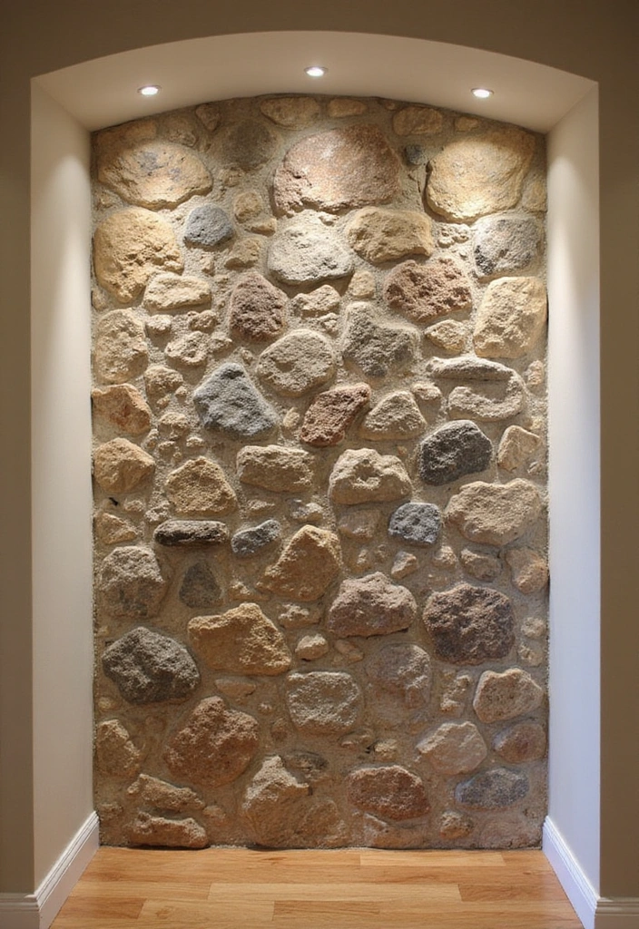 14 Entryway Stone Wall Ideas That Will Wow Your Guests from the Moment They Step In! - 3. Textured Stone Accent Wall