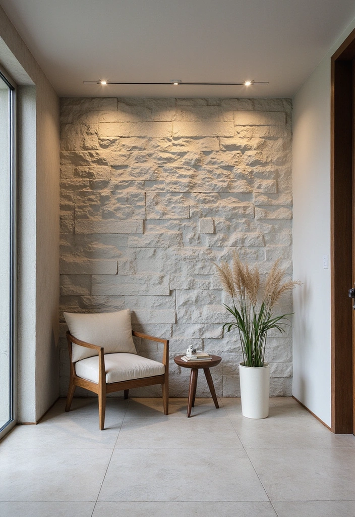14 Entryway Stone Wall Ideas That Will Wow Your Guests from the Moment They Step In! - 8. Geometric Stone Patterns