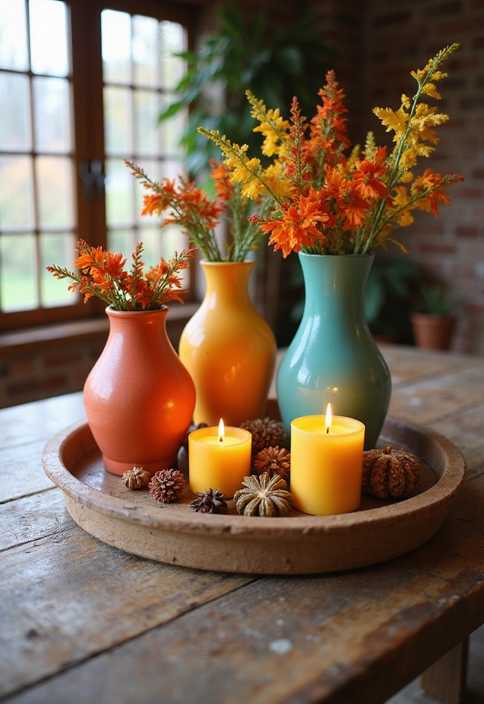 14 Farmhouse Entryway Tray Decor Ideas for a Welcoming First Impression (Wait Until You See #7!) - 10. Playful Color Palettes
