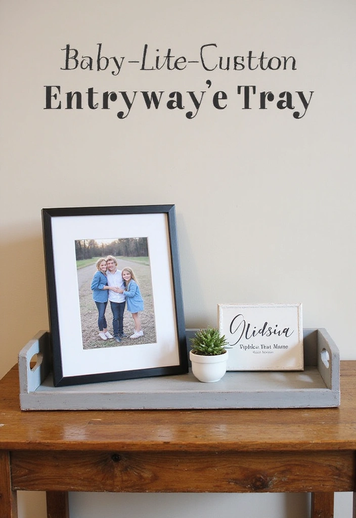 14 Farmhouse Entryway Tray Decor Ideas for a Welcoming First Impression (Wait Until You See #7!) - 6. Personalized Touches