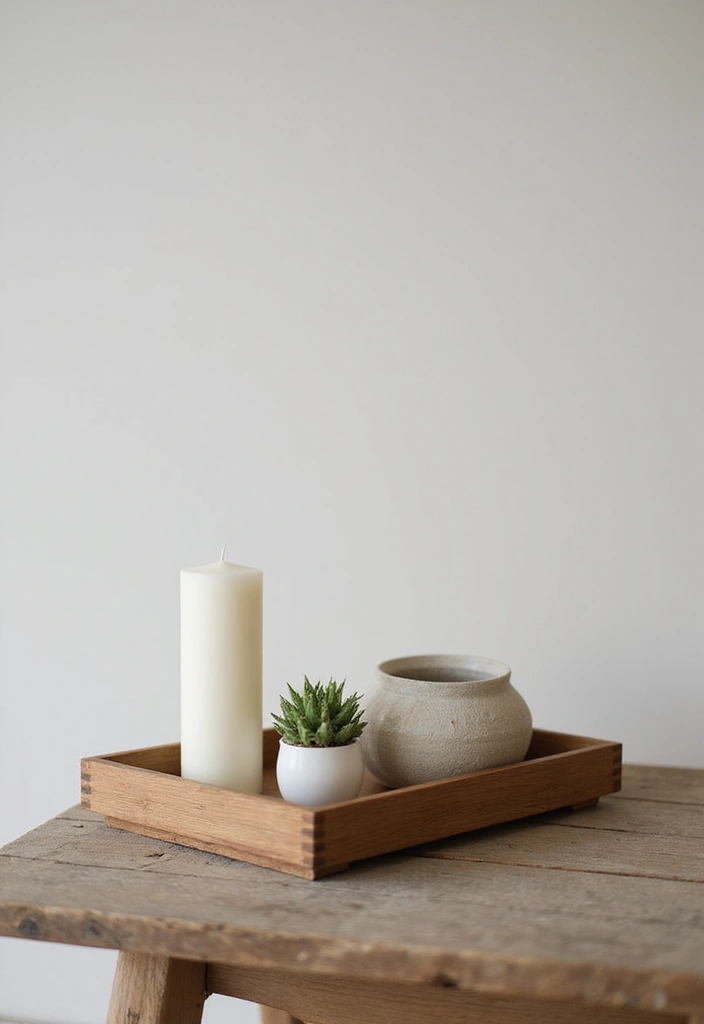 14 Farmhouse Entryway Tray Decor Ideas for a Welcoming First Impression (Wait Until You See #7!) - 8. Minimalist Approach