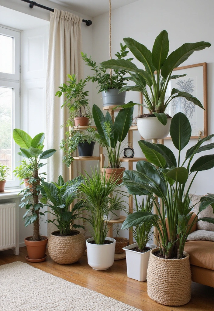 14 Portable Room Divider Ideas for Easy Space Customization (Perfect for Renters!) - 1. Lush Greenery: Plant Dividers