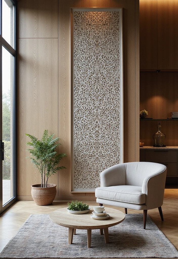 14 Portable Room Divider Ideas for Easy Space Customization (Perfect for Renters!) - 5. Decorative Screens: Art Meets Function