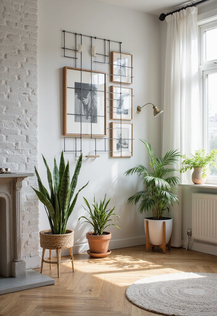 14 Portable Room Divider Ideas for Easy Space Customization (Perfect for Renters!) - 6. Grid Panels: Modern and Minimal