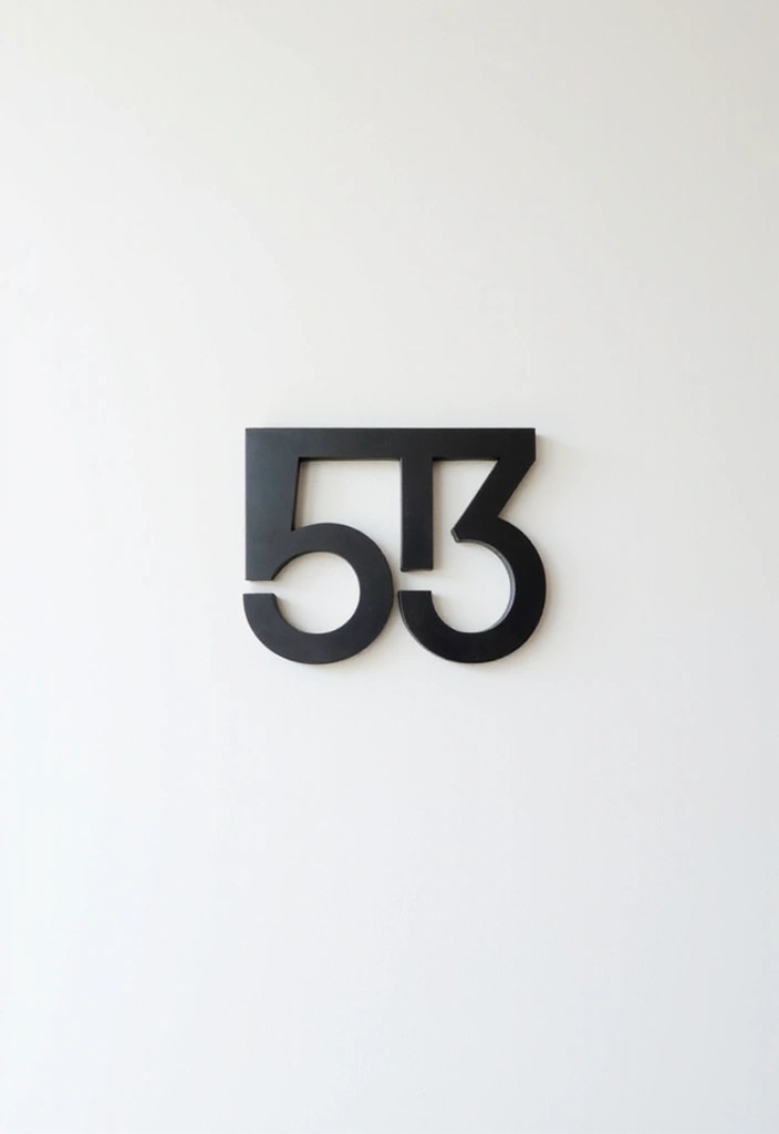 14 Stunning Custom House Numbers That Will Make Your Neighbors Jealous! - 8. Minimalist Designs
