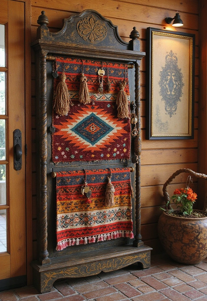 14 Themed Key Holder Ideas That Reflect Your Unique Personality and Style! - 14. Cultural Heritage Style