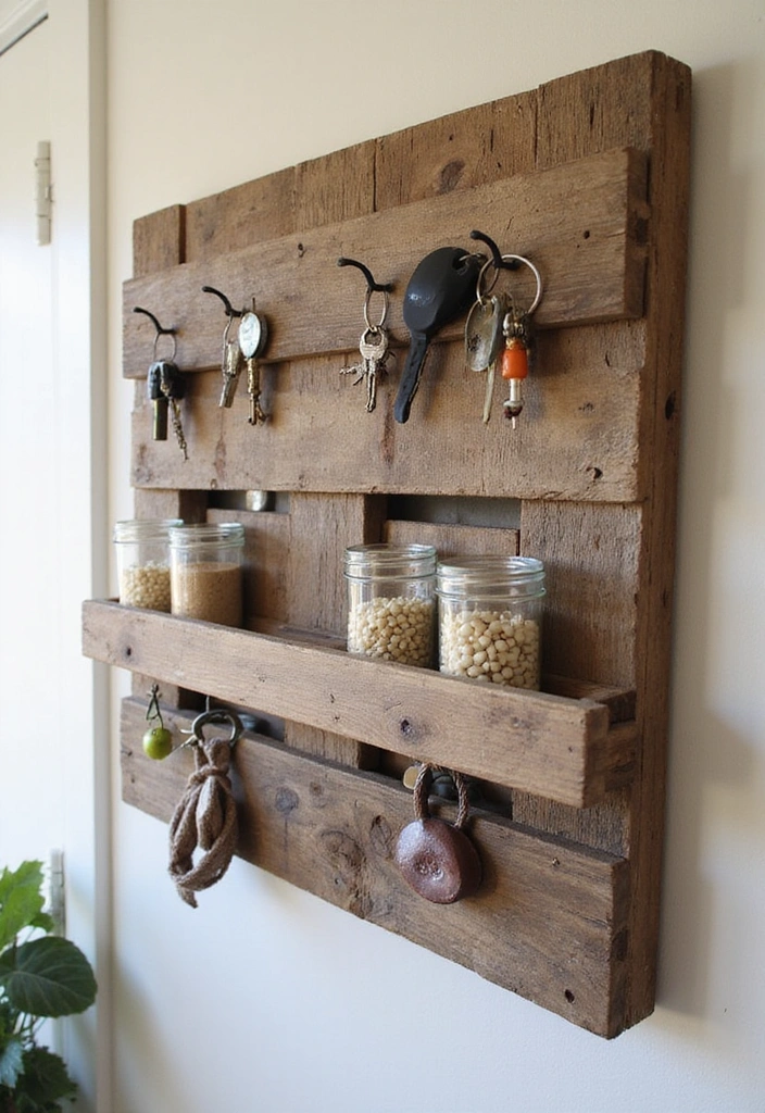 14 Themed Key Holder Ideas That Reflect Your Unique Personality and Style! - 8. Upcycled Palette Perfection