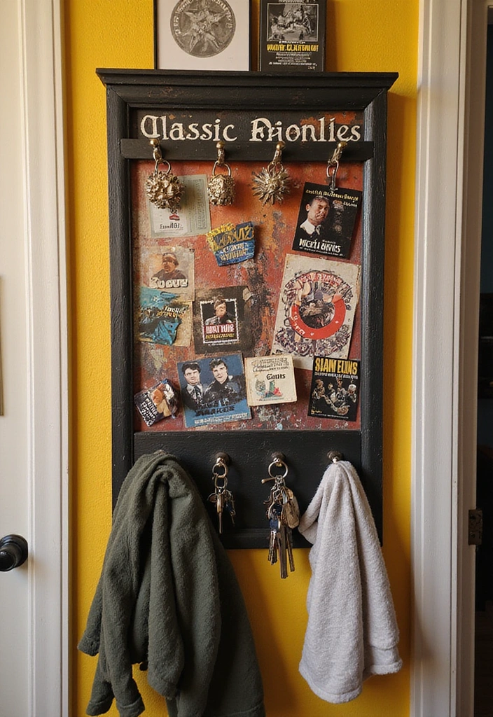 14 Themed Key Holder Ideas That Reflect Your Unique Personality and Style! - 9. Themed Movie Night Key Holder