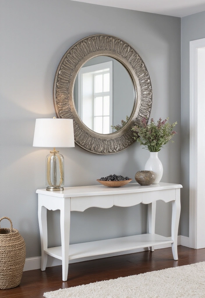 14 Vintage Entryway Mirror Ideas That Bring Timeless Elegance (You’ll Be Inspired by #9!) - 3. Antique Silver Leaf Mirror
