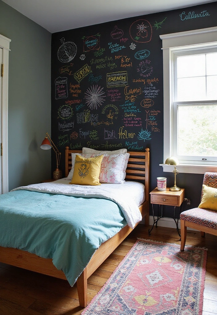 14 Wall Art Accent Wall Ideas That Will Leave You Speechless (Check Out #3!) - 10. Personalizable Chalkboard Wall