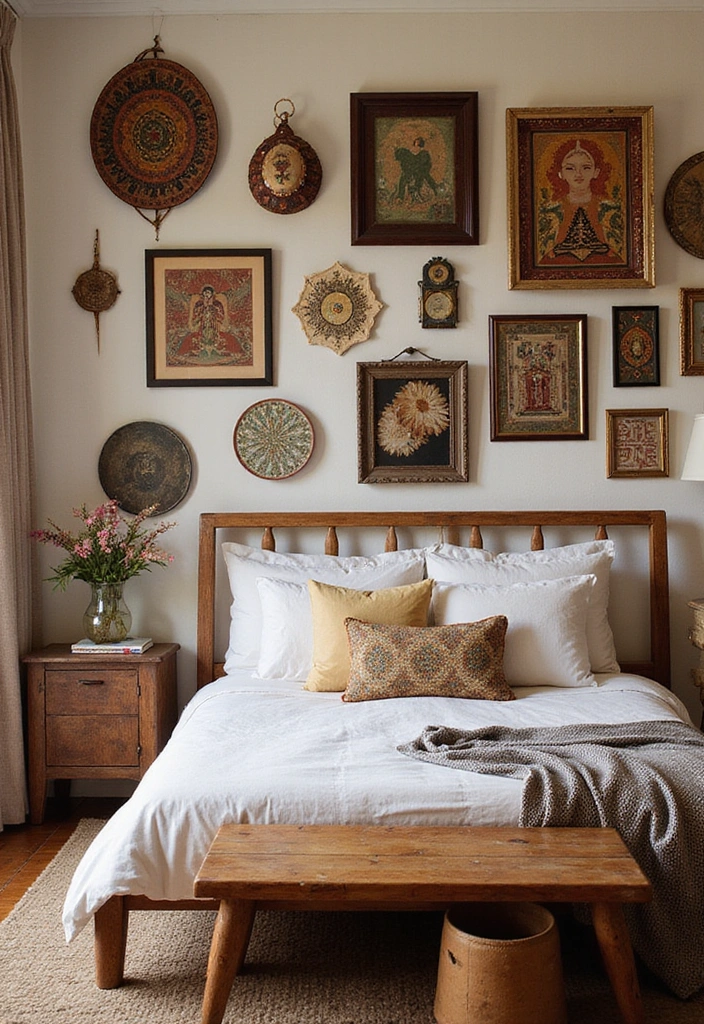 14 Wall Art Accent Wall Ideas That Will Leave You Speechless (Check Out #3!) - 12. Cultural Art Fusion