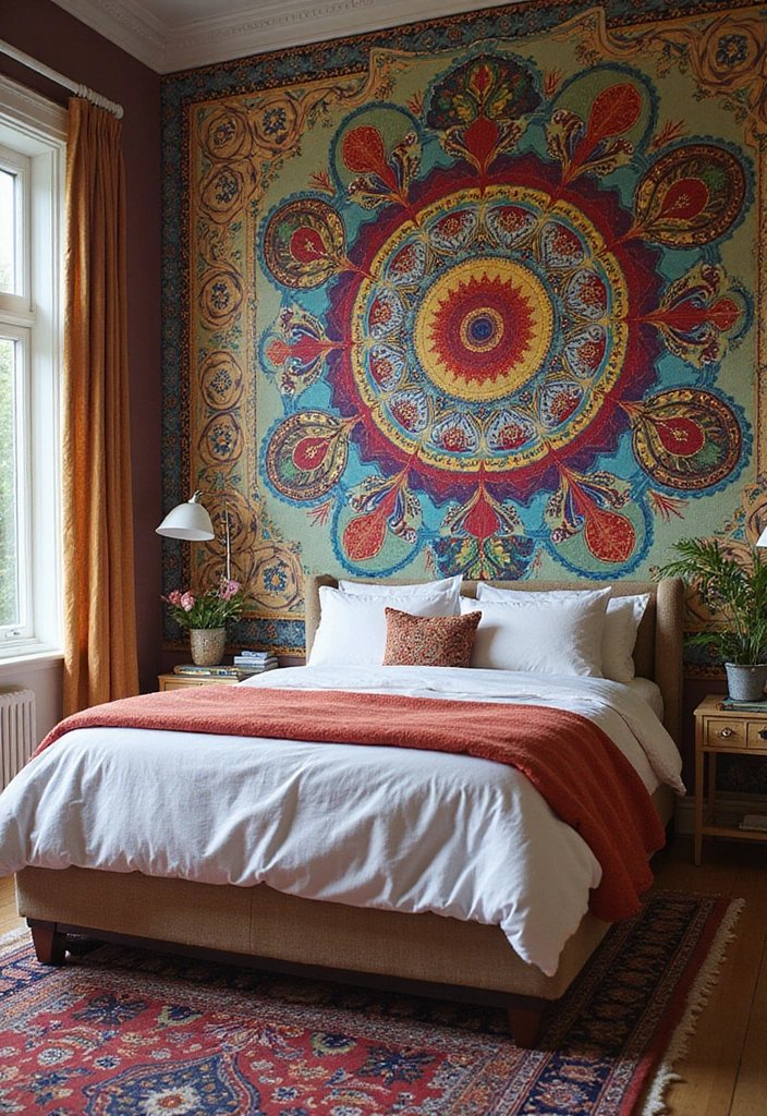 14 Wall Art Accent Wall Ideas That Will Leave You Speechless (Check Out #3!) - 2. Statement Mural Magic