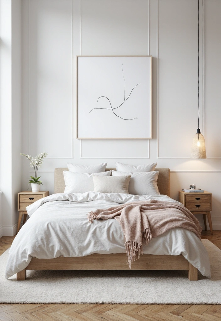 14 Wall Art Accent Wall Ideas That Will Leave You Speechless (Check Out #3!) - 7. Minimalist Line Art