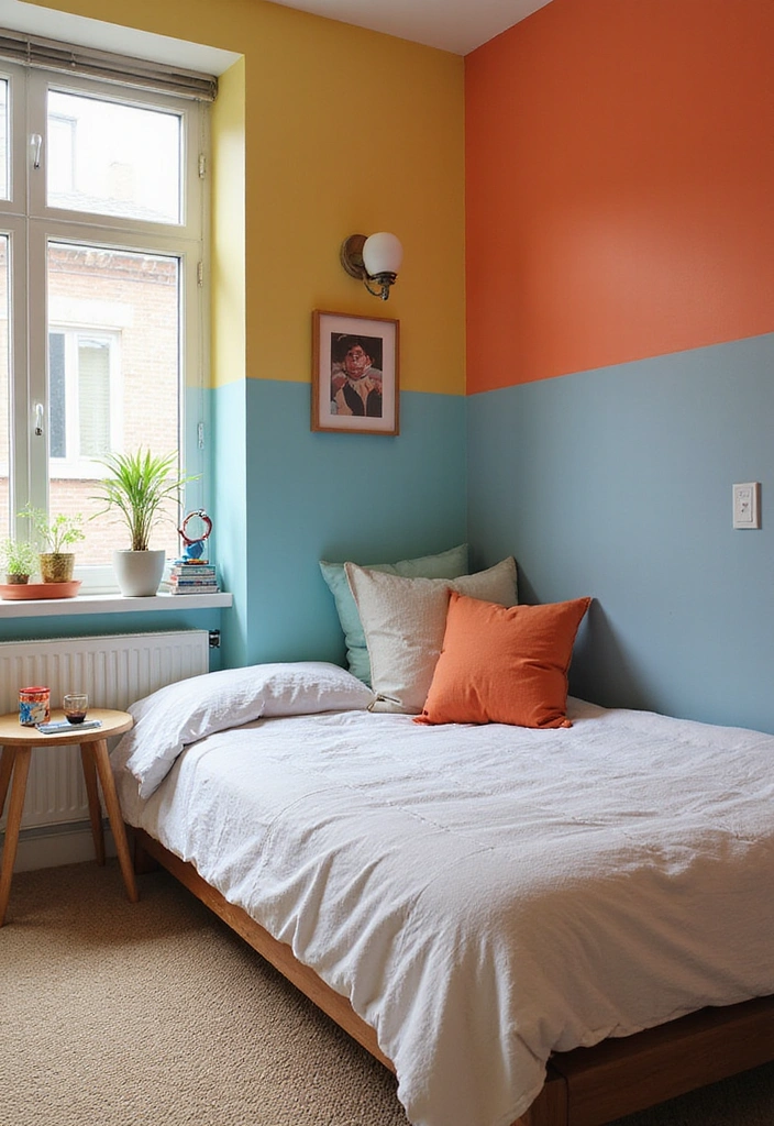 14 Wall Art Accent Wall Ideas That Will Leave You Speechless (Check Out #3!) - 9. Bright and Bold Color Blocks