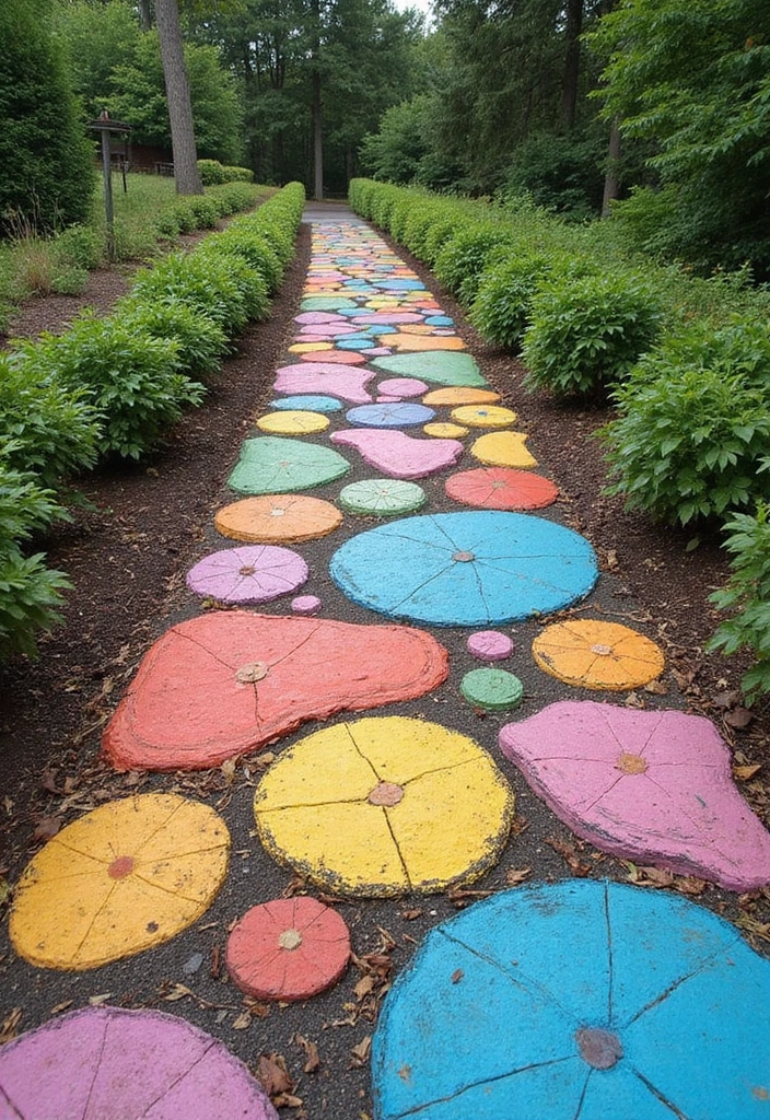 14 Wooden Driveway Edging Ideas That Add a Rustic Charm to Your Home! - 10. Decorative Wooden Logs