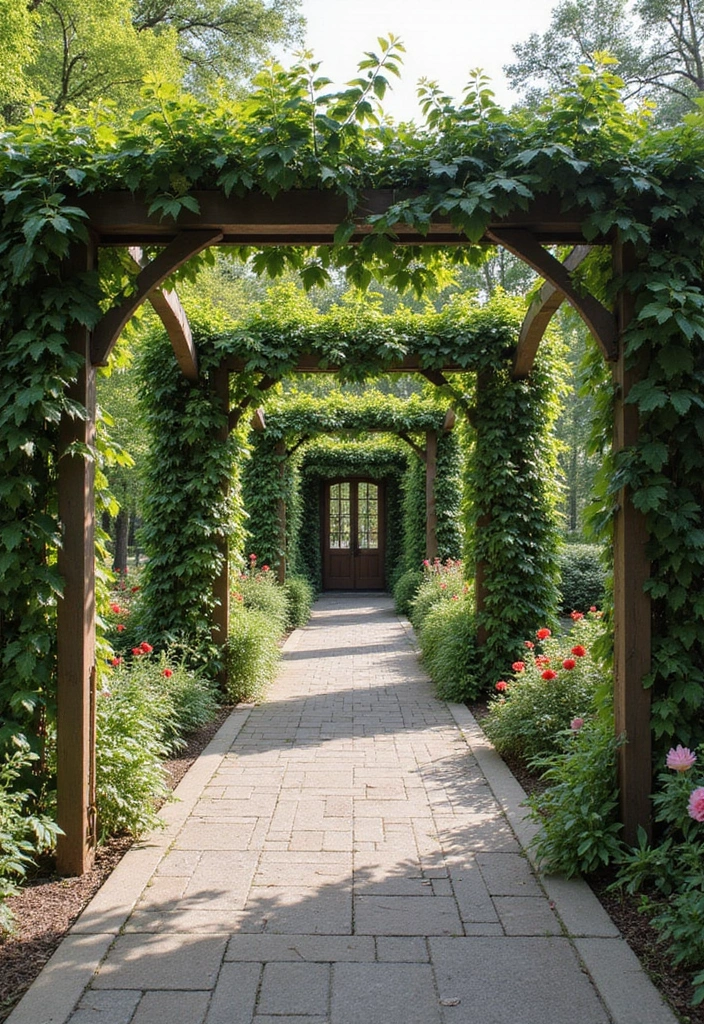 14 Wooden Driveway Edging Ideas That Add a Rustic Charm to Your Home! - 12. Wooden Trellis as Edging