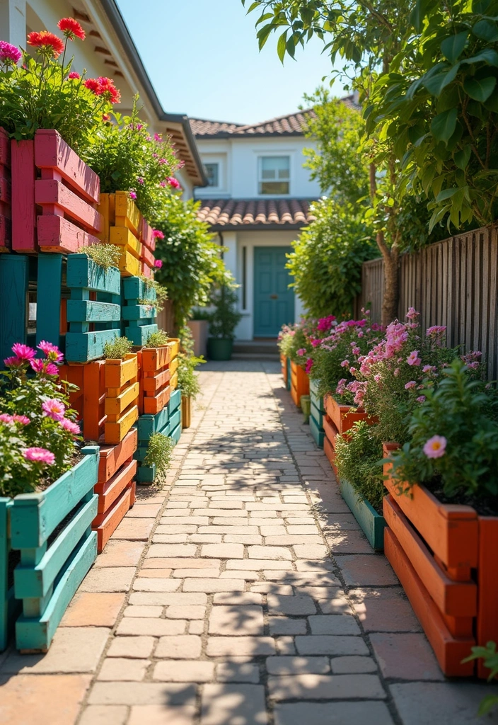14 Wooden Driveway Edging Ideas That Add a Rustic Charm to Your Home! - 5. Wooden Crate Edging
