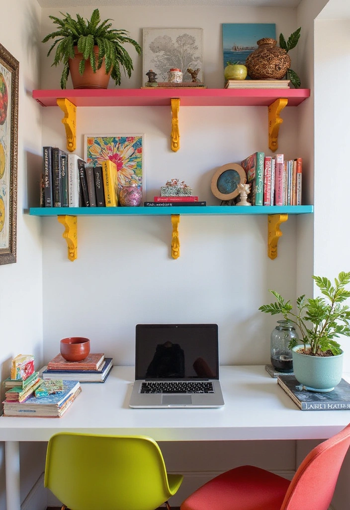 15 Corbel Styling Ideas to Elevate Your Home Office (Get Ready for #9!) - 10. Playful, Quirky Corbels