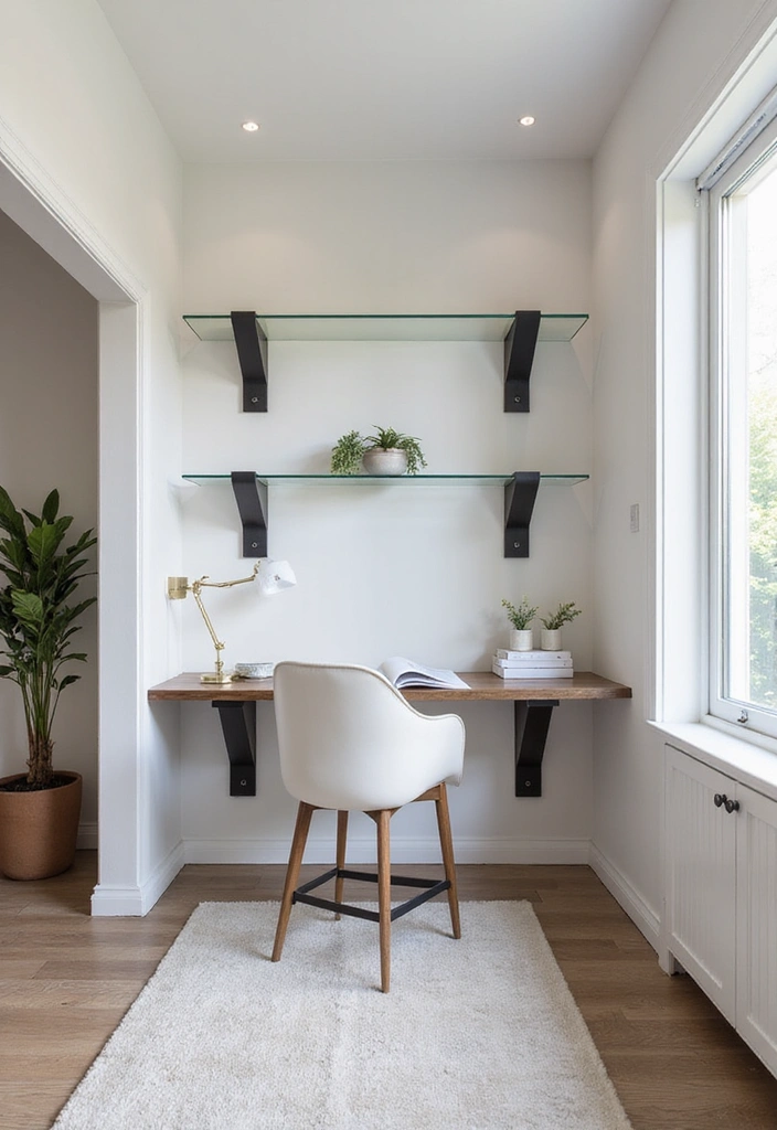 15 Corbel Styling Ideas to Elevate Your Home Office (Get Ready for #9!) - 2. Modern Geometric Corbels