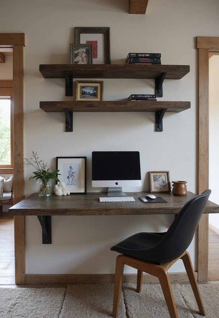 15 Corbel Styling Ideas to Elevate Your Home Office (Get Ready for #9!) - 8. Industrial Style Corbels