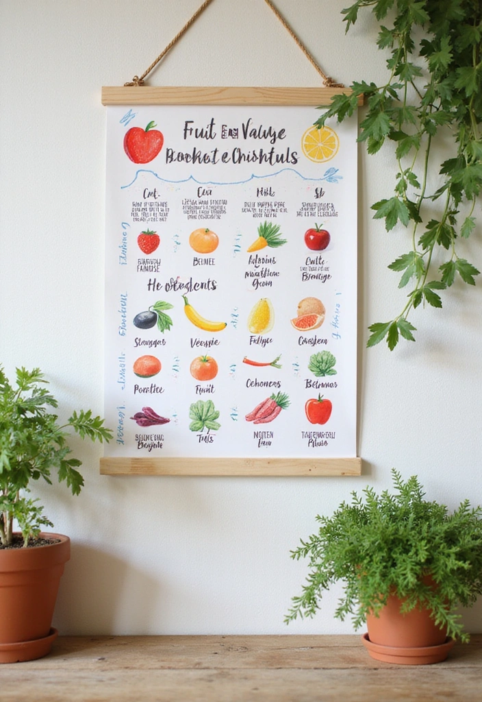 15 Fruit Storage Ideas That'll Keep Your Produce Fresh for Weeks (You Won't Believe #8!) - 12. Create a Fruit and Veggie Storage Chart