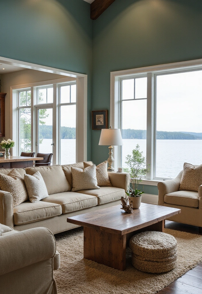 15 Lake House Color Schemes That Will Make You Want to Dive Right In (Wait Until You See #5!) - 1. Tranquil Teals and Soft Sands