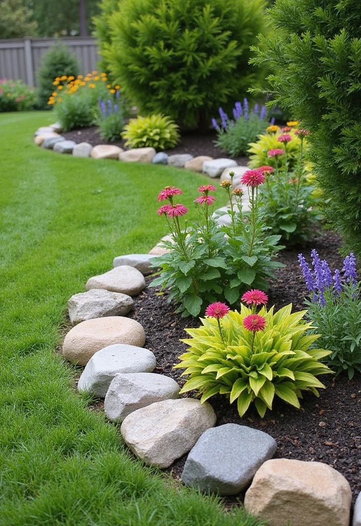 15 Stunning DIY Rock Garden Ideas That Will Transform Your Landscape (You Won't Believe #8!) - 11. Rock Garden with Edging