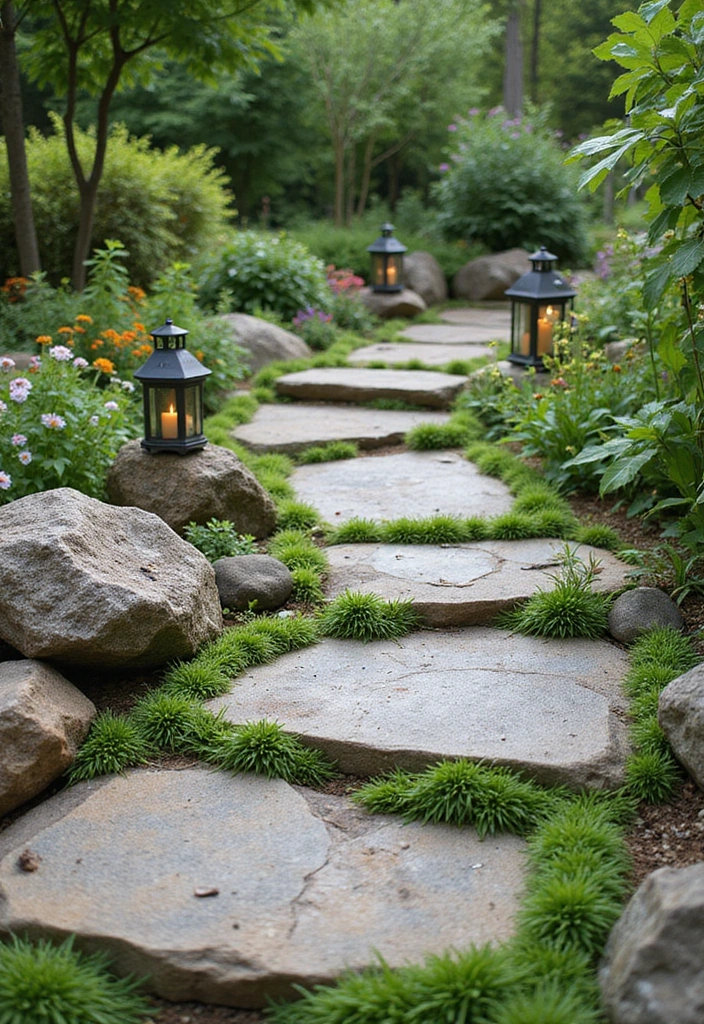 15 Stunning DIY Rock Garden Ideas That Will Transform Your Landscape (You Won't Believe #8!) - 3. Rustic Stone Pathway