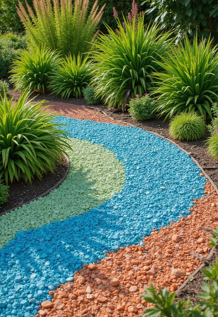 15 Stunning DIY Rock Garden Ideas That Will Transform Your Landscape (You Won't Believe #8!) - 6. Colorful Rock Mulch