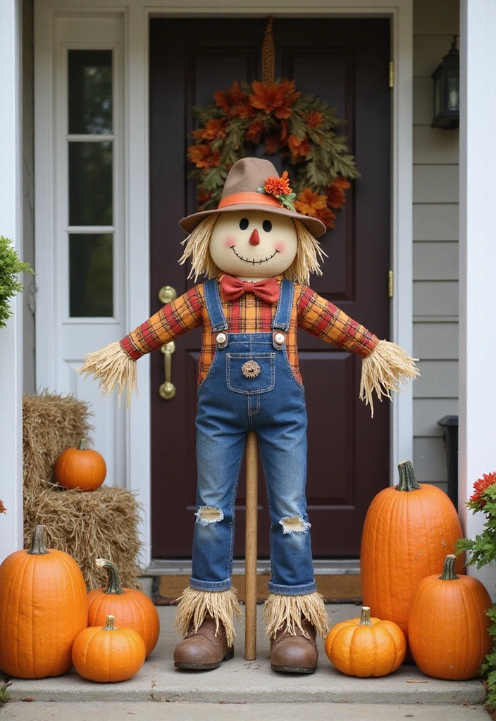 15 Stunning Fall Decorations for Your Porch (You Won't Believe #8!) - 13. Scarecrow Accents