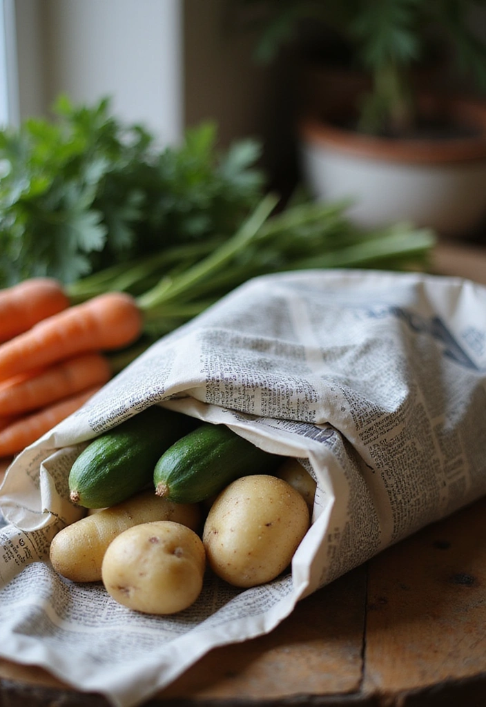 15 Vegetable Storage Hacks That Will Change Your Kitchen Game Forever! - 7. Use Newspaper to Extend Freshness