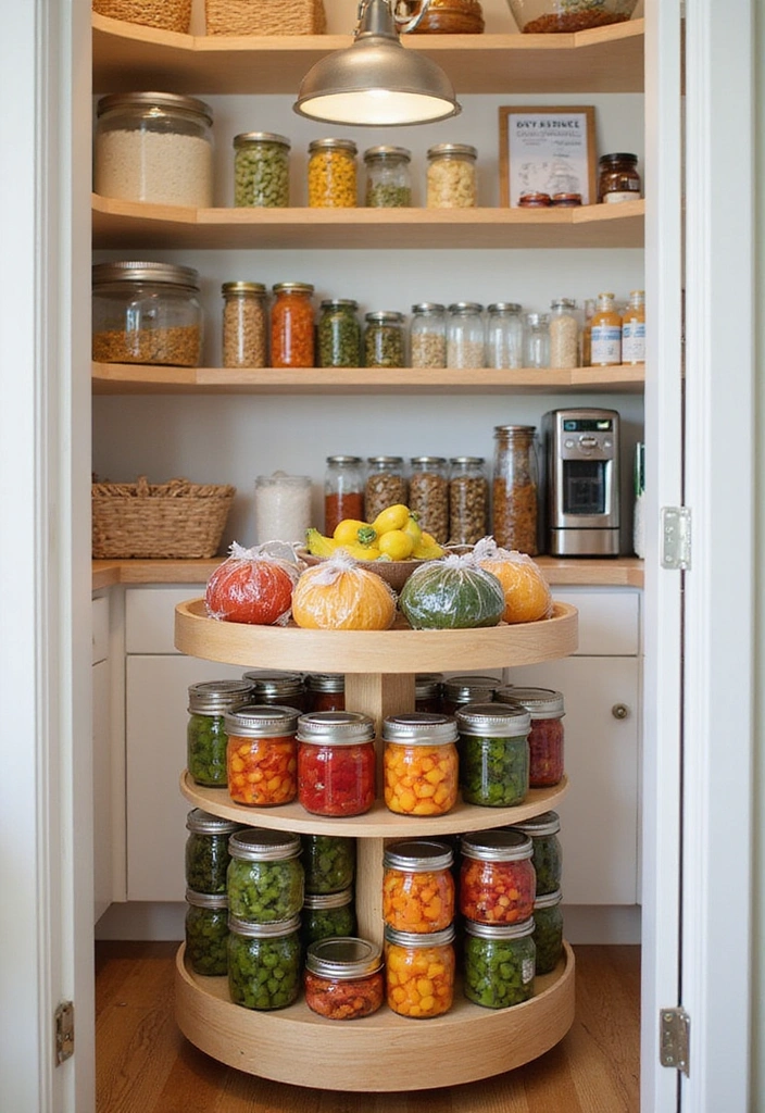 15 Vegetable Storage Hacks That Will Change Your Kitchen Game Forever! - 9. Use a Lazy Susan for Easy Access