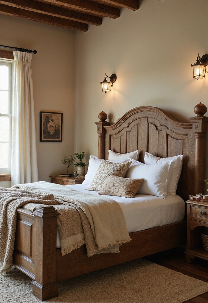 16 Beautiful Corbel Bed Frames That Will Transform Your Bedroom Into a Cozy Retreat (Check Out #8!) - 1. Classic Rustic Elegance