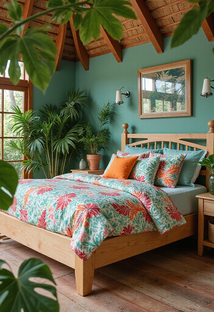 16 Beautiful Corbel Bed Frames That Will Transform Your Bedroom Into a Cozy Retreat (Check Out #8!) - 14. Tropical Retreat