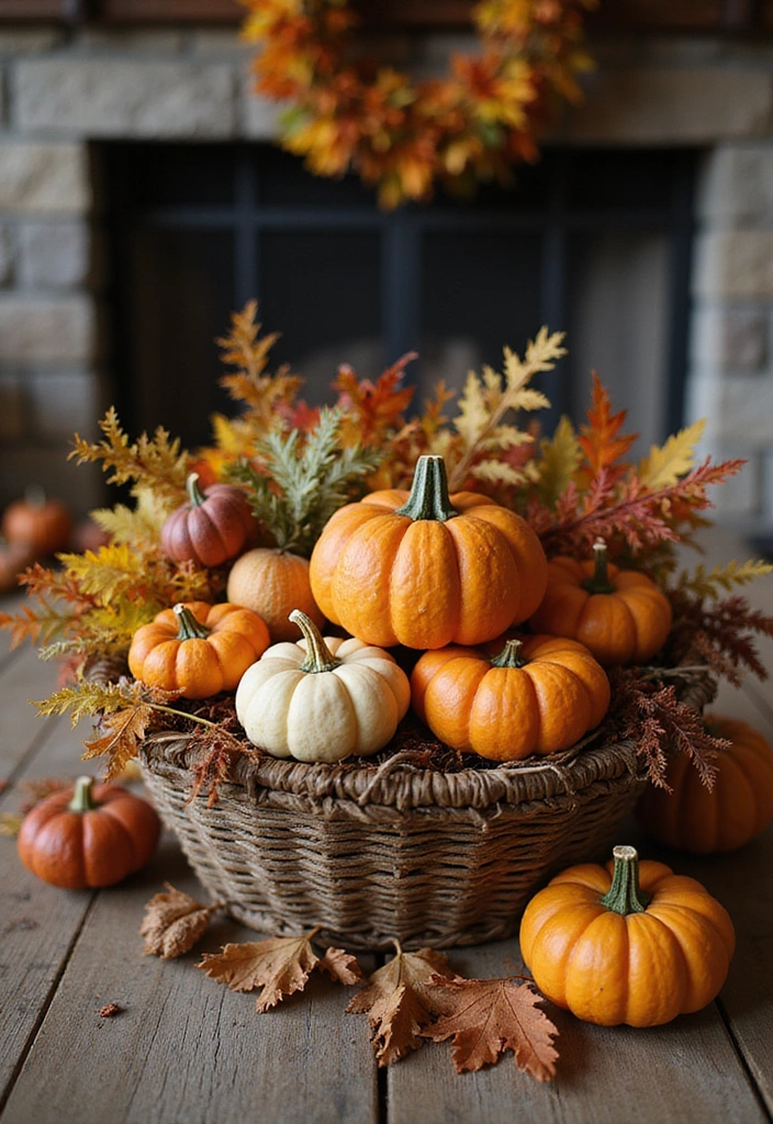 16 Breathtaking Fall Floral Arrangements for Your Fireplace That Will Impress Everyone! - 16. Traditional Fall Harvest Arrangement