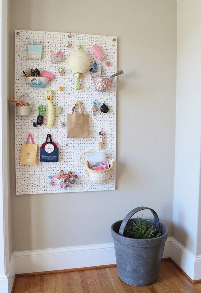 16 Creative Key Holder Solutions You Never Knew You Needed (Wait Until You See #6!) - 12. Pegboard Key System