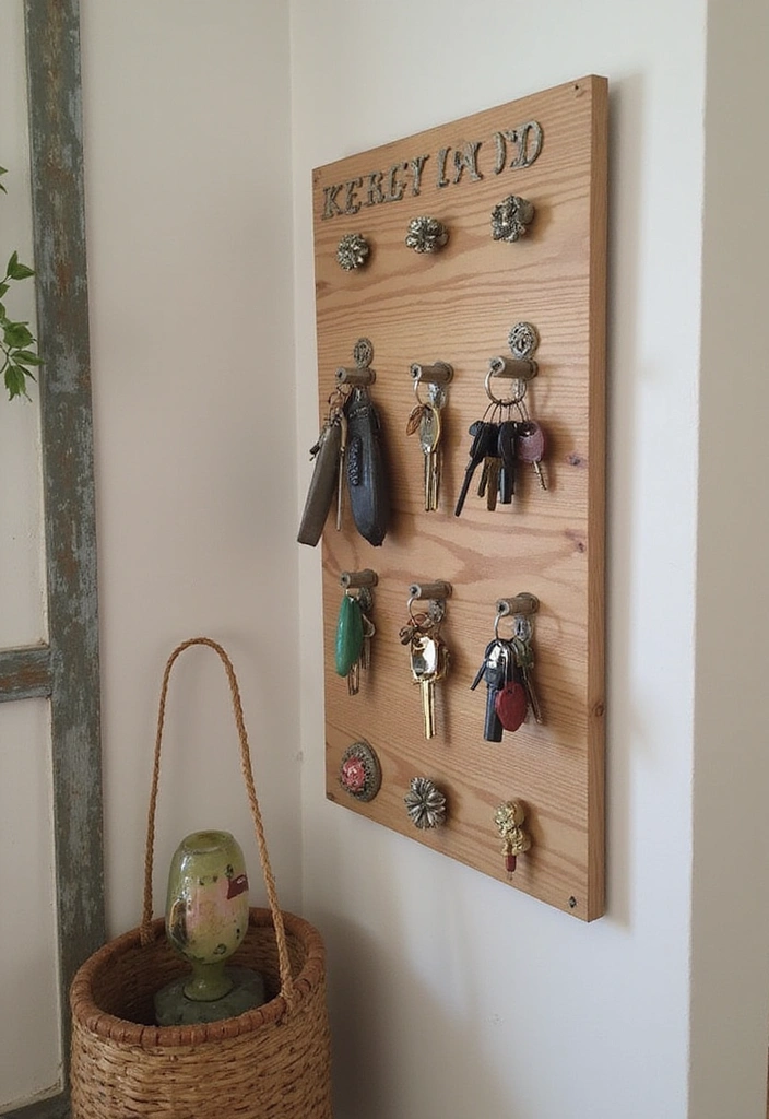 16 Creative Key Holder Solutions You Never Knew You Needed (Wait Until You See #6!) - 14. Keyring Drop Box