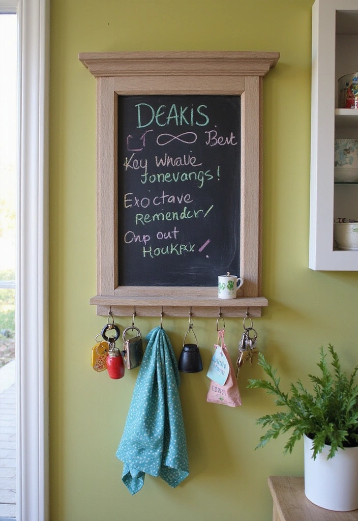 16 Creative Key Holder Solutions You Never Knew You Needed (Wait Until You See #6!) - 16. Chalkboard Key Holder