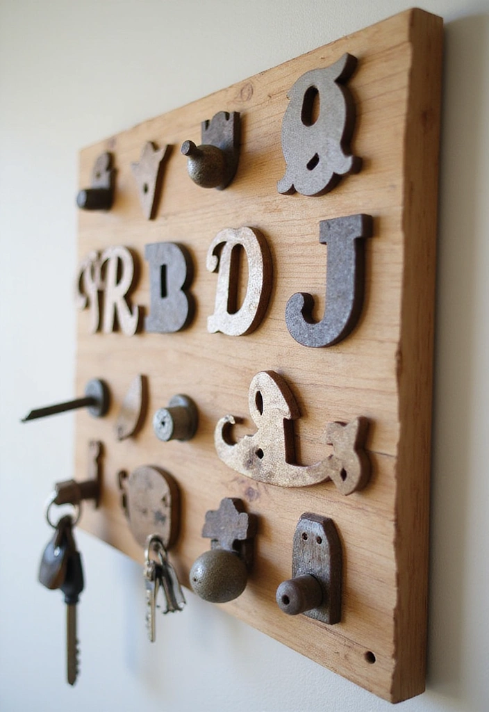 16 Creative Key Holder Solutions You Never Knew You Needed (Wait Until You See #6!) - 4. Key Hooks with Personalized Touches
