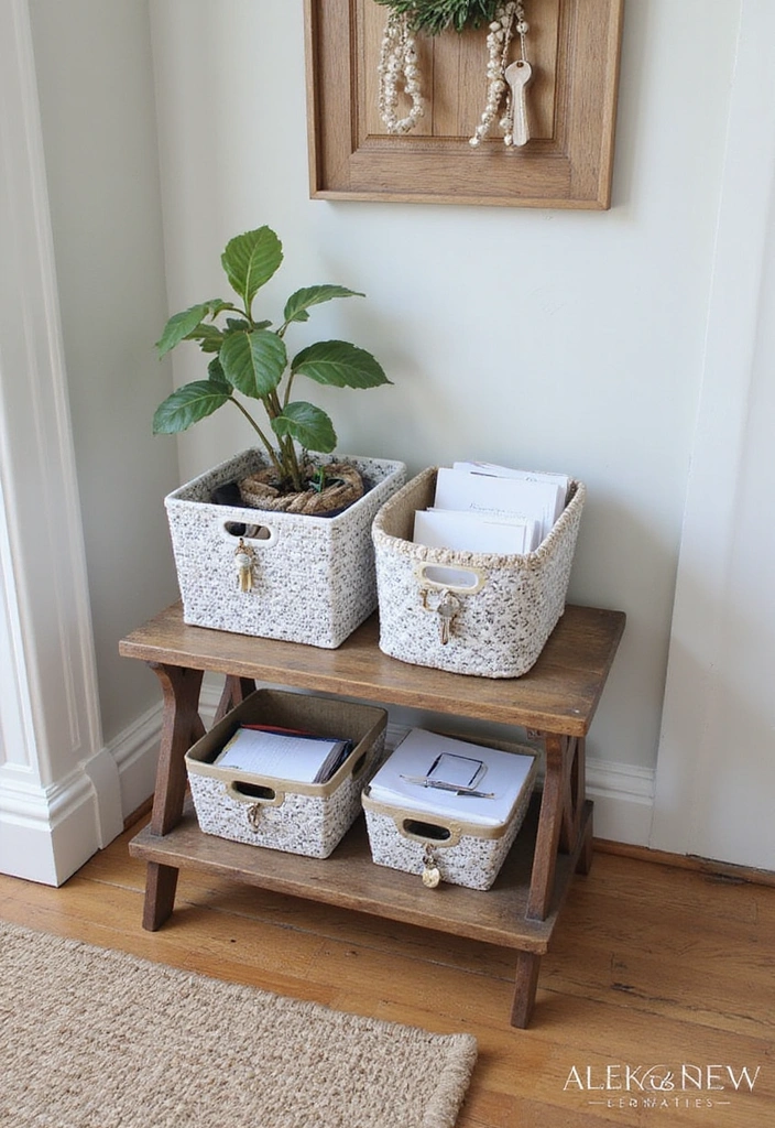 16 Creative Key Holder Solutions You Never Knew You Needed (Wait Until You See #6!) - 6. Basket System for Keys and Mail