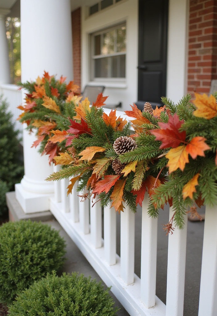 16 Fall Porch Decor Ideas That'll Make Your Home Feel Inviting! - 10. Colorful Garlands