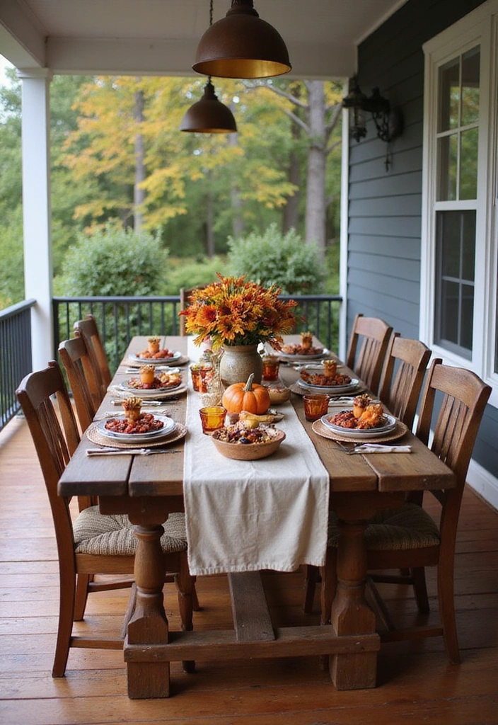16 Fall Porch Decor Ideas That'll Make Your Home Feel Inviting! - 16. Festive Table Settings