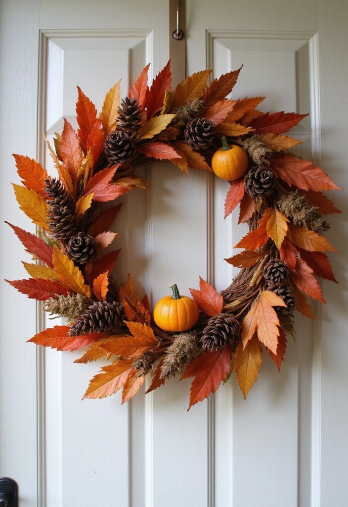 16 Fall Porch Decor Ideas That'll Make Your Home Feel Inviting! - 3. Autumn Wreaths