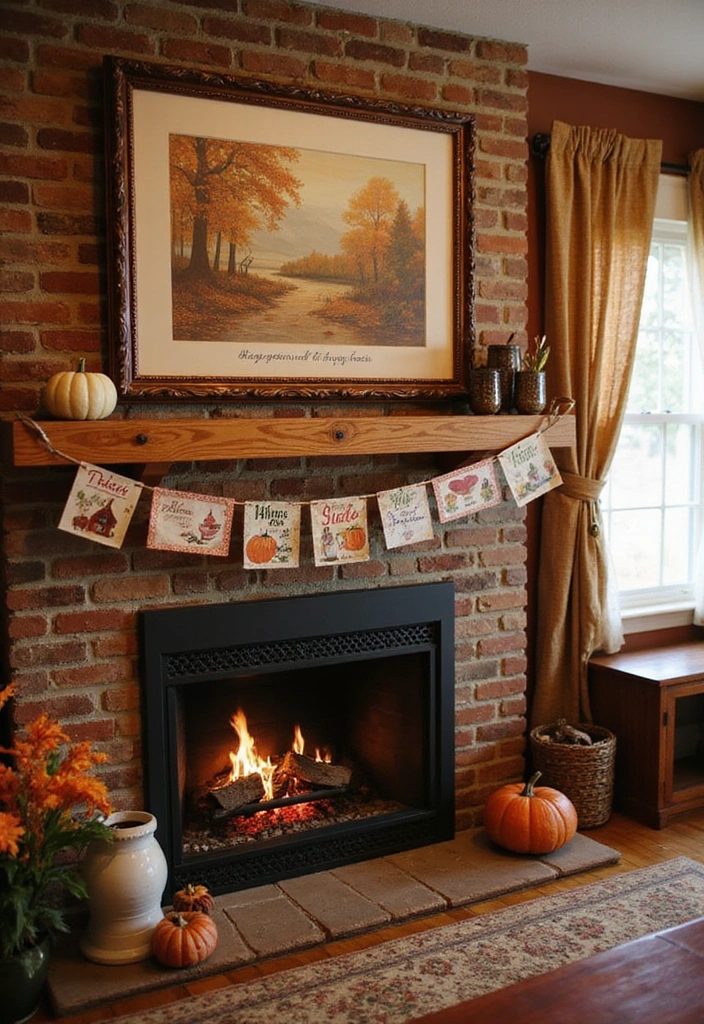 16 Family-Friendly Fireplace Decor Ideas for Fall That Will Create Lasting Memories! - 10. Family Tradition Cards
