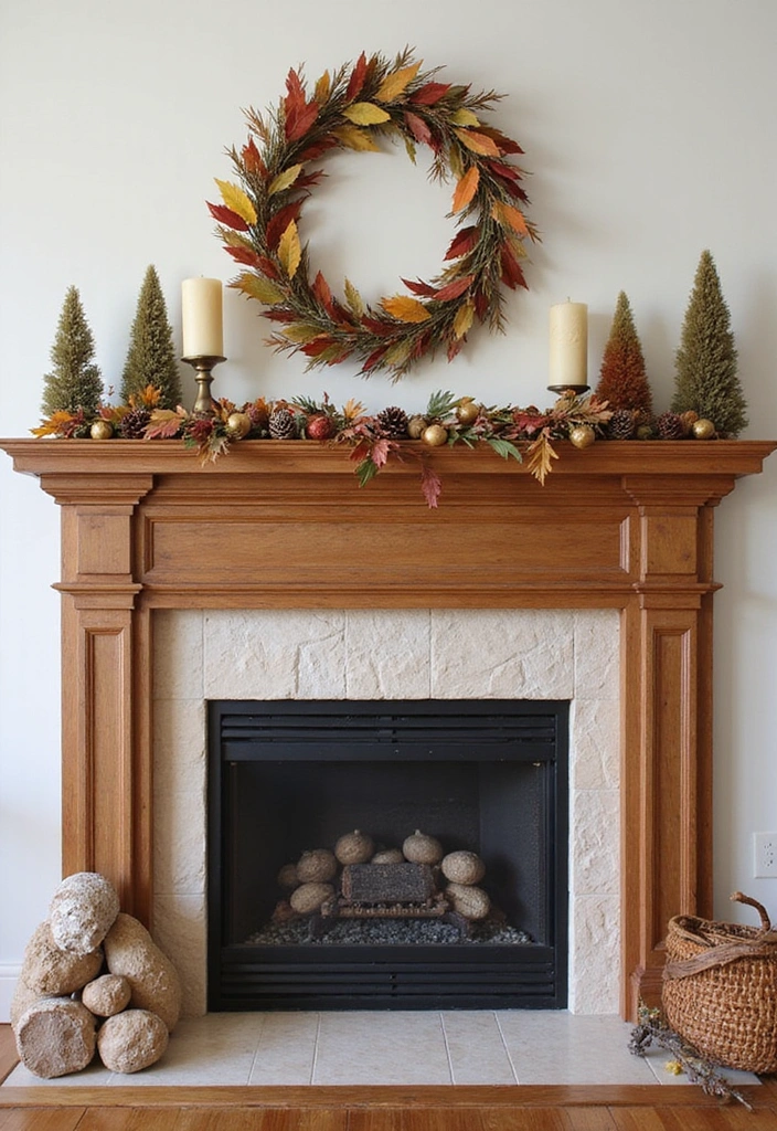 16 Family-Friendly Fireplace Decor Ideas for Fall That Will Create Lasting Memories! - 3. Nature-Inspired Mantel Decor