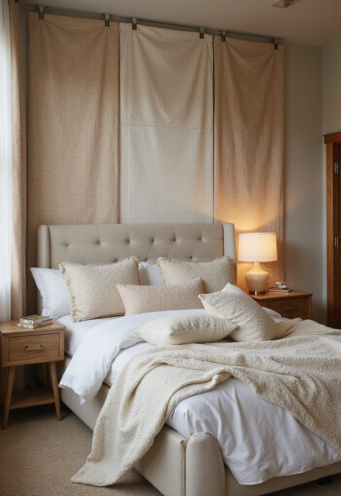 16 Foldable Room Dividers That Are Perfect for Any Space (Ideal for Quick Changes!) - 4. Textured Fabric Panels