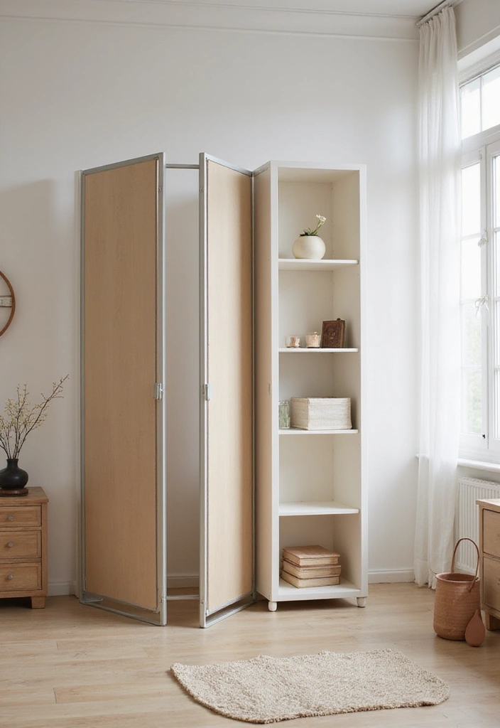 16 Foldable Room Dividers That Are Perfect for Any Space (Ideal for Quick Changes!) - 6. Space-Saving Portable Dividers