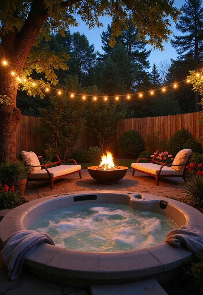 16 Luxury Hot Tub Patios That Redefine Outdoor Elegance (You’ll Want #8!) - 11. Intimate Couples Retreat