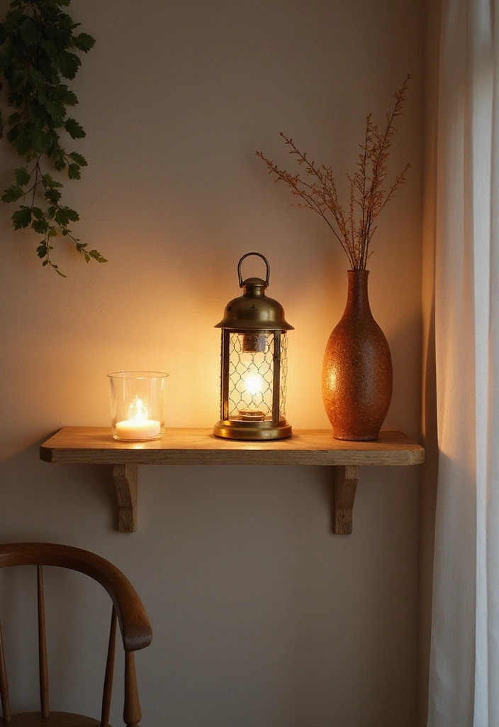 16 Minimalist Farmhouse Shelf Decor Ideas That Prove Less is More (Get Inspired by #10!) - 12. Light Fixtures